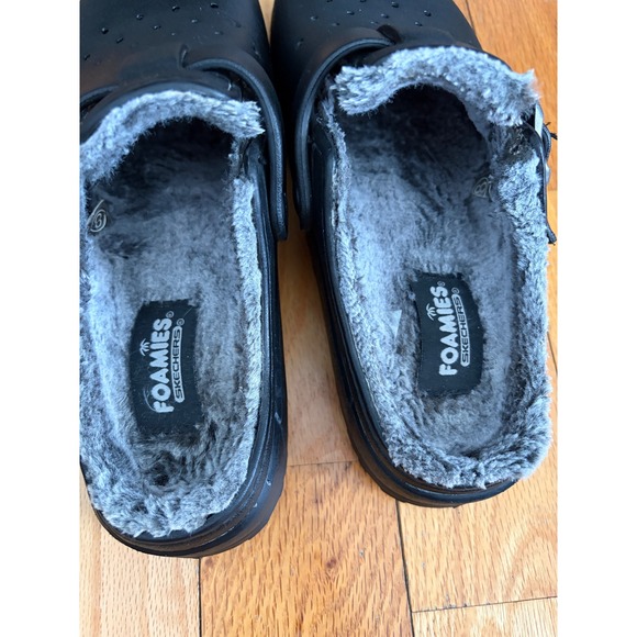 Skechers Foamies Cali Breeze Lined Clog Womens Slip On Size 8 Black - Picture 5 of 7